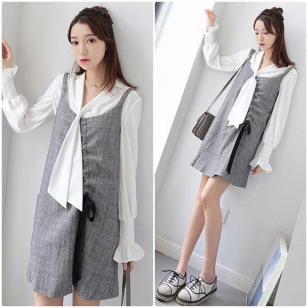 レディース ブラウス シャツ 長袖 キャンディスリーブ トップス ホワイト S M L サイズ 送料無料