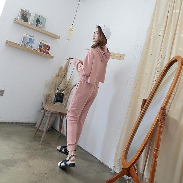 レディース 上下2点セット スウェットパンツ セットアップ パーカー フード付き ジョガーパンツ 長袖 ピンク S M L サイズ 送料無料