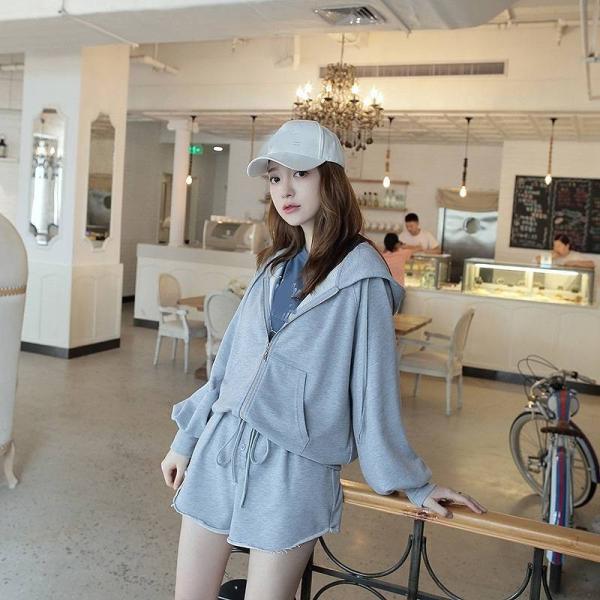 レディース スウェット フード付き パーカー ゆったり オーバーサイズ 無地 シンプル 長袖 トレーナー グレー フリーサイズ ワンサイズ 送料無料