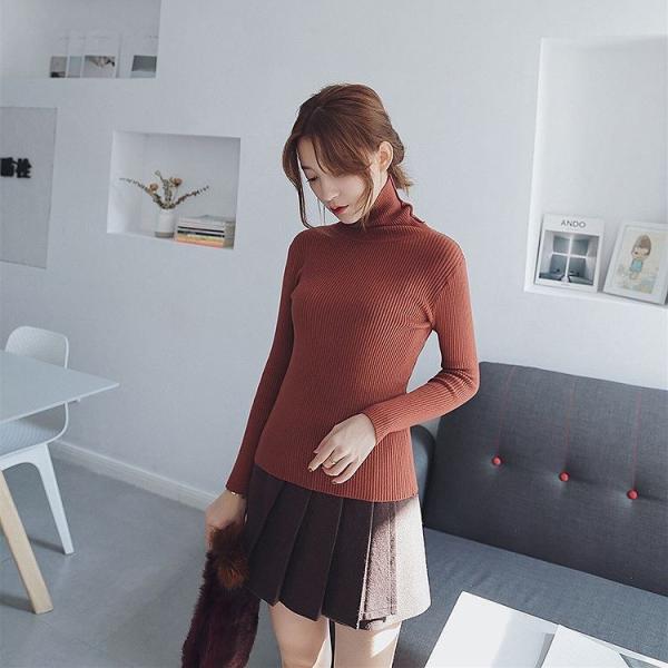 レディース ウール プリーツスカート ハイウエスト ミニ丈 秋 冬 ボトムス ブラウン S M L サイズ 送料無料