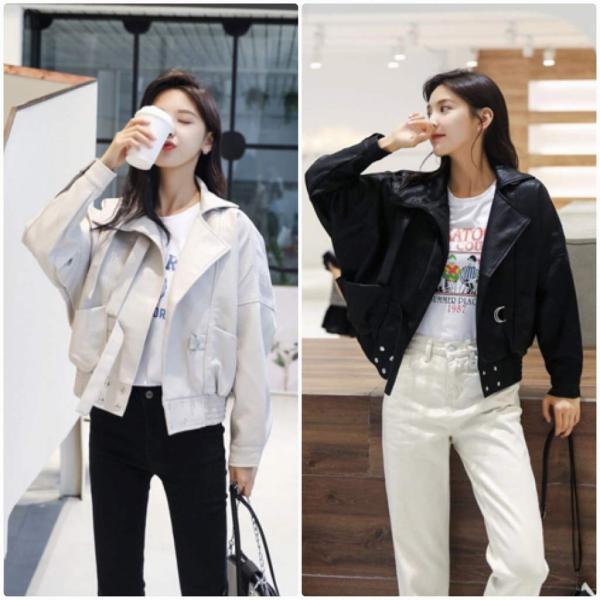 レディース ライダースジャケット ダブル PUレザー アウター 秋 冬 カジュアル 長袖 ブラック ホワイト S M L サイズ 送料無料