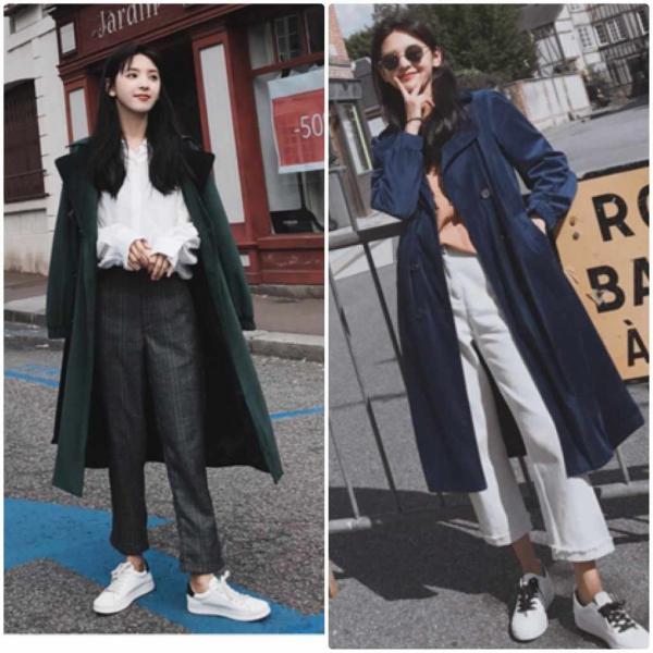 レディース ワンピース シャツワンピ スリット フレア 腰紐 リボン ミモレ丈 長袖 ベージュ ブルー S M L サイズ 送料無料