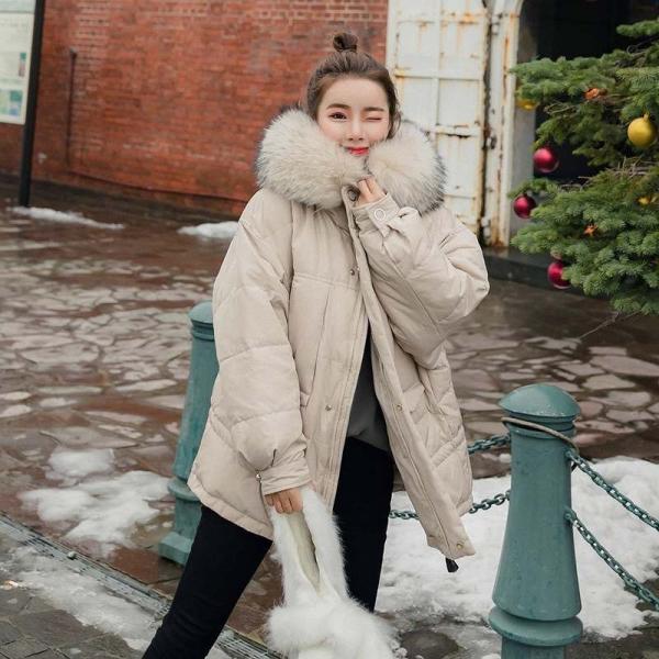 レディース　アウター　中綿ジャケット　フード付き　防寒　真冬　ミディ丈　カジュアル　大人可愛い　フェミニン　オフィス　通学　お出かけ　デート　デイリー　ベージュ　S　M　L　XL　送料無料