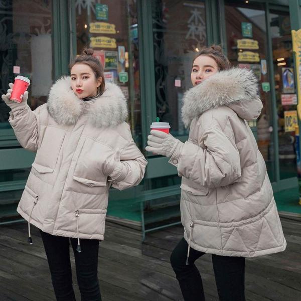 レディース　アウター　中綿ジャケット　フード付き　防寒　真冬　ミディ丈　カジュアル　大人可愛い　フェミニン　オフィス　通学　お出かけ　デート　デイリー　ベージュ　S　M　L　XL　送料無料