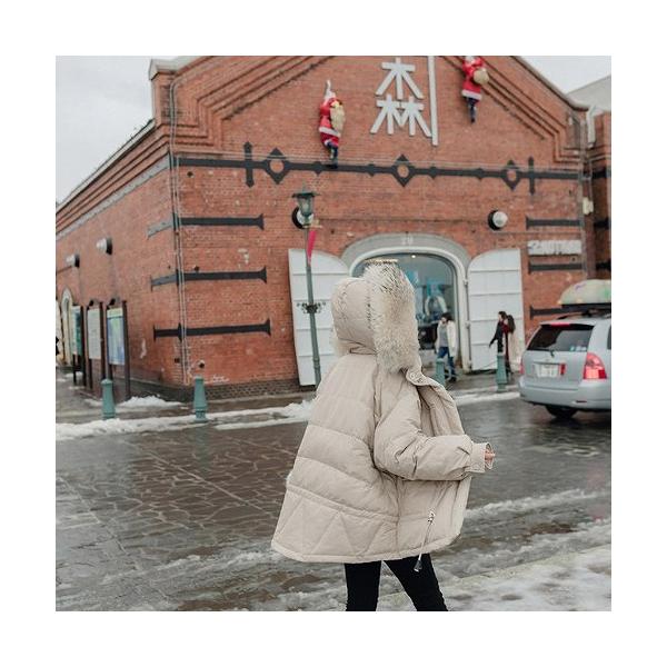 レディース　アウター　中綿ジャケット　フード付き　防寒　真冬　ミディ丈　カジュアル　大人可愛い　フェミニン　オフィス　通学　お出かけ　デート　デイリー　ベージュ　S　M　L　XL　送料無料