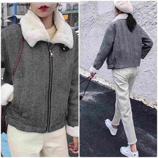 レディース　ヘリンボーン　ウールコート　ジャケット　アウター　秋　冬　カジュアル　長袖　キュート　大人　可愛い　フェミニン　きれいめ　エレガント　おしゃれ　お出かけ　お呼ばれ　デイリー　オフィス　普段着　ブラック　S　M　L　サイズ　送料無料