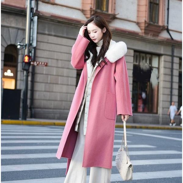 レディース　ウール　チェスターコート　ジャケット　ウエストベルト　アウター　秋　冬　カジュアル　キュート　大人　可愛い　フェミニン　きれいめ　エレガント　おしゃれ　お出かけ　お呼ばれ　デイリー　オフィス　普段着　ピンク　S　M　L　サイズ　送料無料