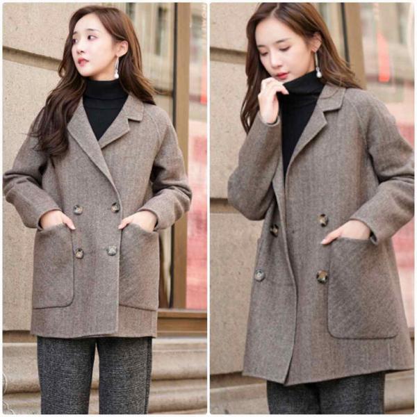 レディース　ウール　テーラードジャケット　チェスターコート　アウター　秋　冬　カジュアル　キュート　大人　可愛い　フェミニン　きれいめ　エレガント　おしゃれ　お出かけ　お呼ばれ　デイリー　オフィス　普段着　ブラウン　チェック柄　S　M　L　サイズ　送料無料