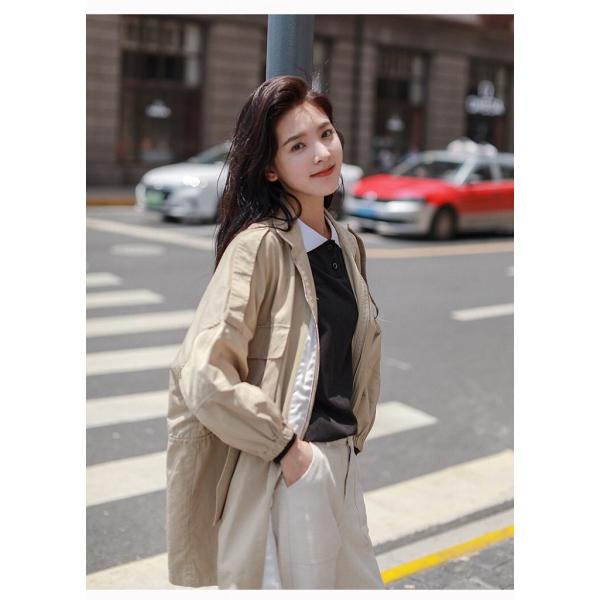 レディース　ジャケット　ブルゾン　薄手　アウター　コート　カジュアル　長袖　キュート　大人　可愛い　フェミニン　きれいめ　エレガント　おしゃれ　お出かけ　デイリー　オフィス　普段着　ベージュ　ブラック　カーキ　S　M　L　XL　サイズ　送料無料