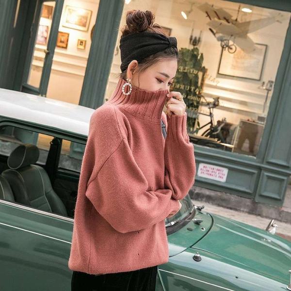 レディース　ニット　セーター　ハイネック　長袖　シンプル　ゆったり　オーバーサイズ　トップス　秋　冬　カジュアル　キュート　大人　可愛い　フェミニン　おしゃれ　お出かけ　オフィス　デイリー　普段着　キャメル　ホワイト　フリーサイズ　ワンサイズ　送料無料