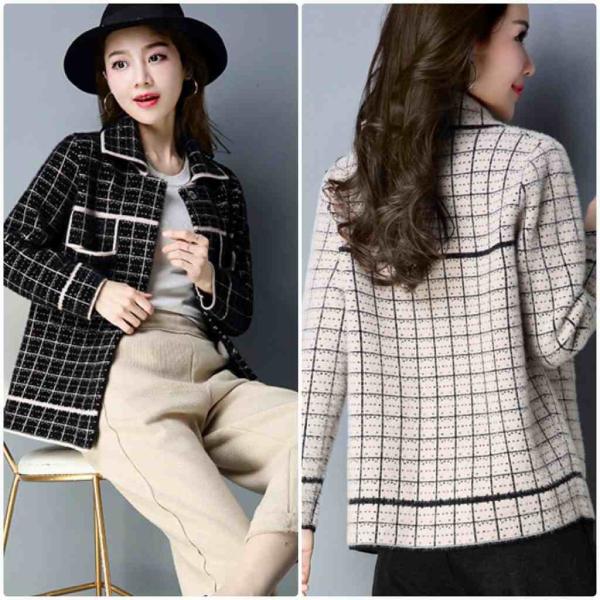 レディース　ウール　ジャケット　チェック柄　コート　ショート丈　アウター　秋　冬　カジュアル　キュート　大人　可愛い　フェミニン　きれいめ　エレガント　おしゃれ　お出かけ　お呼ばれ　デイリー　オフィス　普段着　ベージュ　ブラック　フリーサイズ　送料無料