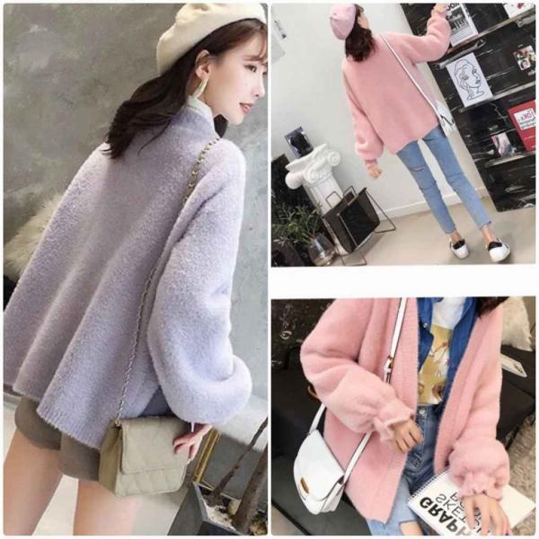 レディース　カーディガン　ニット　シンプル　セーター　ジャケット　アウター　羽織　長袖　トップス　カジュアル　キュート　大人　可愛い　大人女子　フェミニン　おしゃれ　お出かけ　オフィス　デイリー　普段着　ホワイト　ピンク　ブルー　フリーサイズ　送料無料