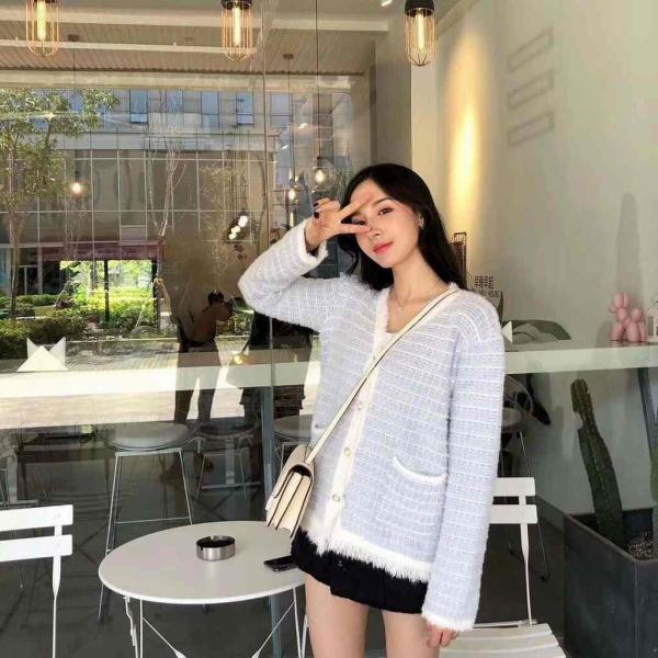 レディース　カーディガン　ニット　ボーダー　ゆったり　ジャケット　アウター　羽織　長袖　トップス　カジュアル　キュート　大人　可愛い　フェミニン　おしゃれ　お出かけ　オフィス　デイリー　普段着　ホワイト　ブルー　ピンク　イエロー　フリーサイズ　送料無料