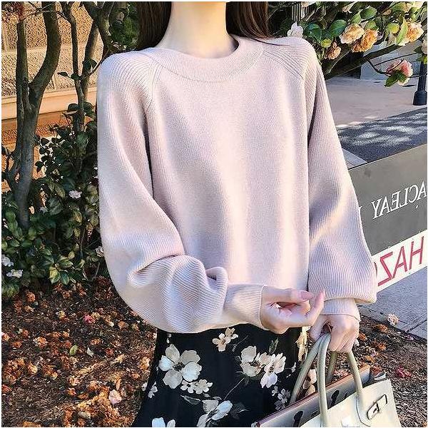 レディース　ニット　セーター　長袖　ゆったり　オーバーサイズ　トップス　秋　冬　カジュアル　キュート　大人　可愛い　フェミニン　おしゃれ　お出かけ　オフィス　デイリー　普段着　ホワイト　カーキ　オリーブ　ブラック　パープル　ピンク　フリーサイズ　送料無料