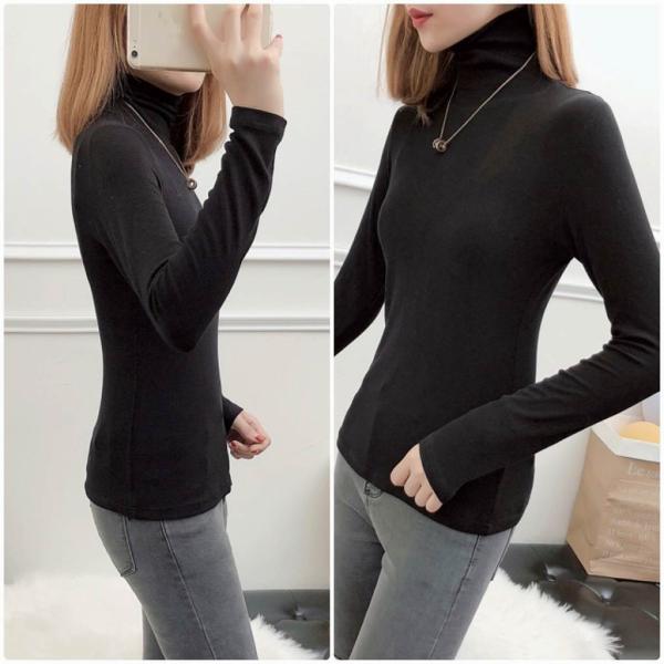 レディース　ニット　ハイネック　セーター　長袖　プルオーバー　シンプル　スリム　タイト　トップス　秋　冬　カジュアル　キュート　大人　可愛い　大人女子　フェミニン　おしゃれ　お出かけ　オフィス　デイリー　ブラック　フリーサイズ　送料無料