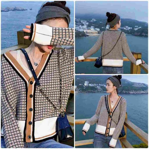 レディース　カーディガン　ニット　セーター　ジャケット　アウター　羽織　長袖　トップス　カジュアル　キュート　大人　可愛い　大人女子　フェミニン　おしゃれ　お出かけ　オフィス　デイリー　普段着　ネイビー　ブラウン　紺　茶色　フリーサイズ　送料無料