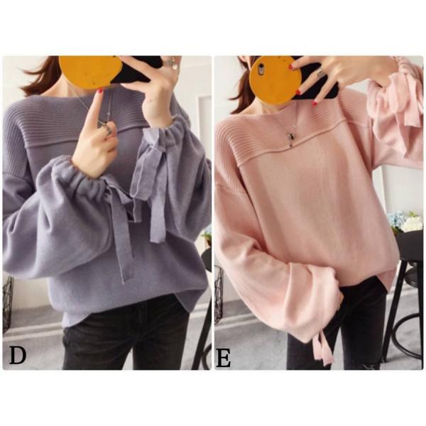 レディース　ニット　ラウンドネック　セーター　長袖　プルオーバー　ゆったり　あったか　トップス　秋　冬　カジュアル　キュート　大人　可愛い　大人女子　フェミニン　おしゃれ　お出かけ　オフィス　ピンク　イエロー　ホワイト　ブラウン　ブルー　送料無料