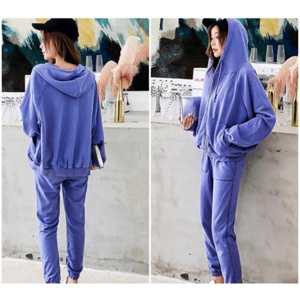 レディース　3点セット　パーカー　タンクトップ　スウェットパンツ　フード付き　ジョガーパンツ　長袖　カジュアル　キュート　可愛い　フェミニン　きれいめ　上品　エレガント　おしゃれ　お出かけ　オフィス　お呼ばれ　パープル　XS　S　M　L　サイズ　送料無料