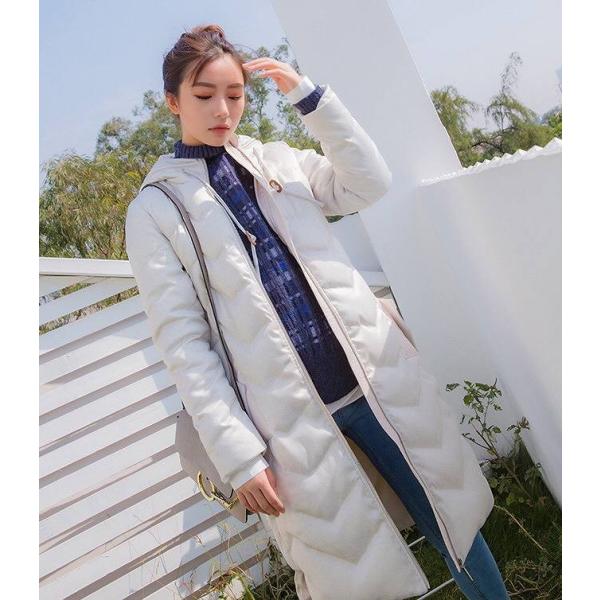 レディース　ロングダウンコート　ロング丈　ジャケット　アウター　秋　冬　カジュアル　キュート　大人　可愛い　大人女子　フェミニン　きれいめ　エレガント　おしゃれ　お出かけ　お呼ばれ　デイリー　オフィス　ホワイト　S　M　L　サイズ　送料無料