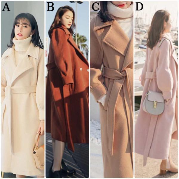 レディース　トレンチコート　ウール　コート　アウター　秋　冬　カジュアル　キュート　大人　可愛い　大人女子　フェミニン　きれいめ　エレガント　おしゃれ　お出かけ　お呼ばれ　デイリー　オフィス　ピンク　ベージュ　ホワイト　ブラウン　小さいサイズ　送料無料