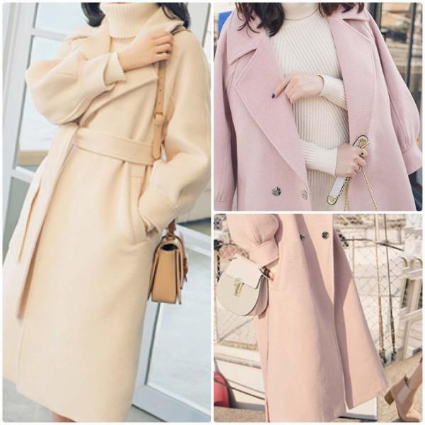 レディース　トレンチコート　ウール　コート　アウター　秋　冬　カジュアル　キュート　大人　可愛い　大人女子　フェミニン　きれいめ　エレガント　おしゃれ　お出かけ　お呼ばれ　デイリー　オフィス　ピンク　ベージュ　ホワイト　ブラウン　小さいサイズ　送料無料