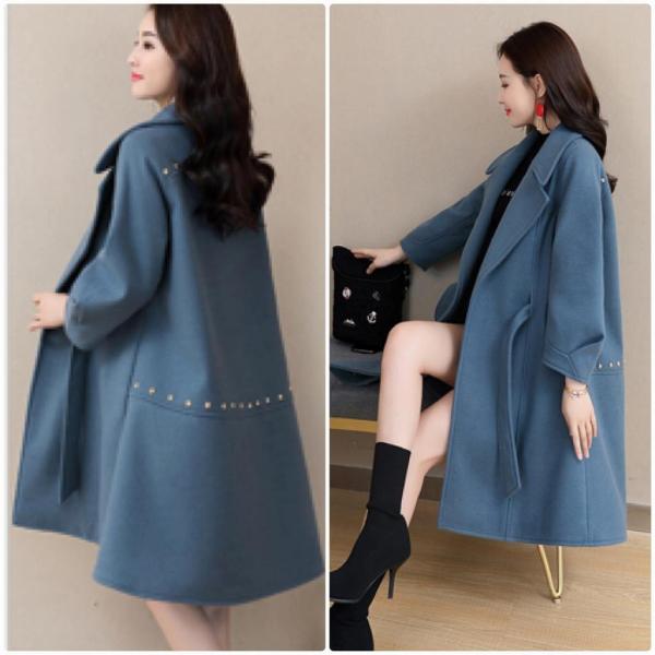 レディース　ウールコート　腰紐　コート　ジャケット　アウター　秋　冬　カジュアル　キュート　大人　可愛い　大人女子　フェミニン　きれいめ　エレガント　おしゃれ　お出かけ　お呼ばれ　デイリー　オフィス　ホワイト　ブルー　ピンク　大きいサイズ　送料無料