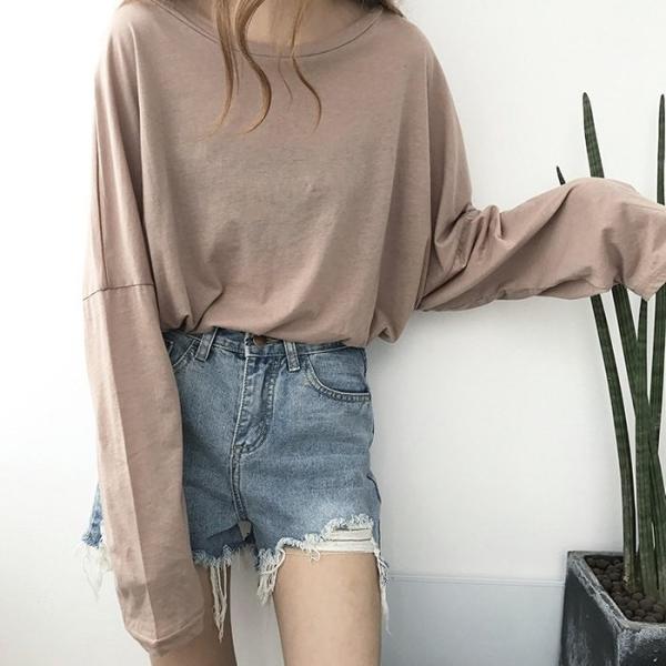 レディース　トップス　カットソー　ルーズ　ラウンドネック　無地　長袖　ゆったり　秋冬　カジュアル　大人可愛い　フェミニン　お出かけ　デート　デイリー　ホワイト　カーキ　グリーン　フリーサイズ　送料無料