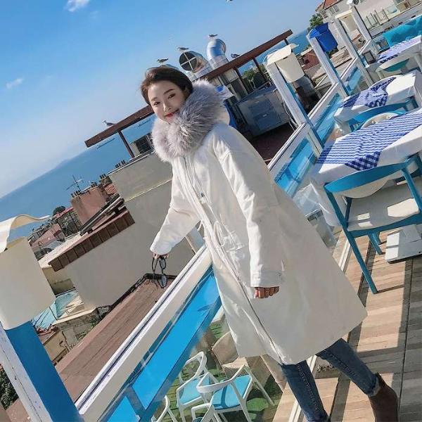 レディース　アウター　ロング　中綿　コート　ジャケット　フード付き　ボリュームファー　無地　長袖　秋冬　カジュアル　大人可愛い　フェミニン　通勤　通学　デート　デイリー　ライトグリーン　ホワイト　ピンク　ブラック　レッド　グリーン　S　M　L　送料無料