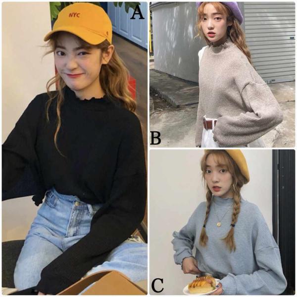 レディース　ニット　セーター　ハイネック　長袖　あったか　ゆったり　オーバーサイズ　トップス　秋　冬　カジュアル　キュート　大人　可愛い　大人女子　フェミニン　おしゃれ　お出かけ　オフィス　デイリー　ブラック　ブルー　ベージュ　フリーサイズ　送料無料