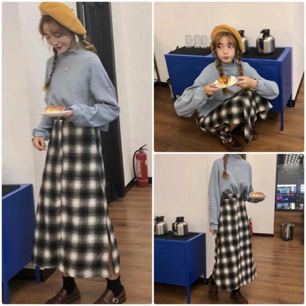 レディース　ニット　セーター　ハイネック　長袖　あったか　ゆったり　オーバーサイズ　トップス　秋　冬　カジュアル　キュート　大人　可愛い　大人女子　フェミニン　おしゃれ　お出かけ　オフィス　デイリー　ブラック　ブルー　ベージュ　フリーサイズ　送料無料