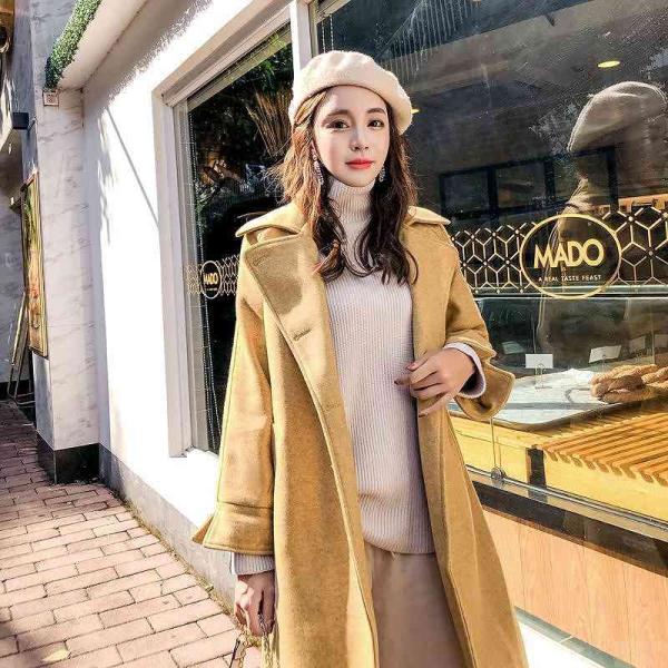 レディース　チェスターコート　ジャケット　ロング丈　アウター　秋　冬　カジュアル　キュート　大人　可愛い　大人女子　フェミニン　きれいめ　エレガント　おしゃれ　お出かけ　お呼ばれ　デイリー　オフィス　イエロー　ブルー　ベージュ　フリーサイズ　送料無料