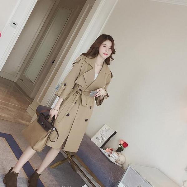レディース　トレンチコート　七分袖　コート　アウター　秋　冬　カジュアル　キュート　大人　可愛い　大人女子　フェミニン　きれいめ　エレガント　おしゃれ　お出かけ　お呼ばれ　デイリー　オフィス　カーキ　レッド　S　M　L　サイズ　送料無料