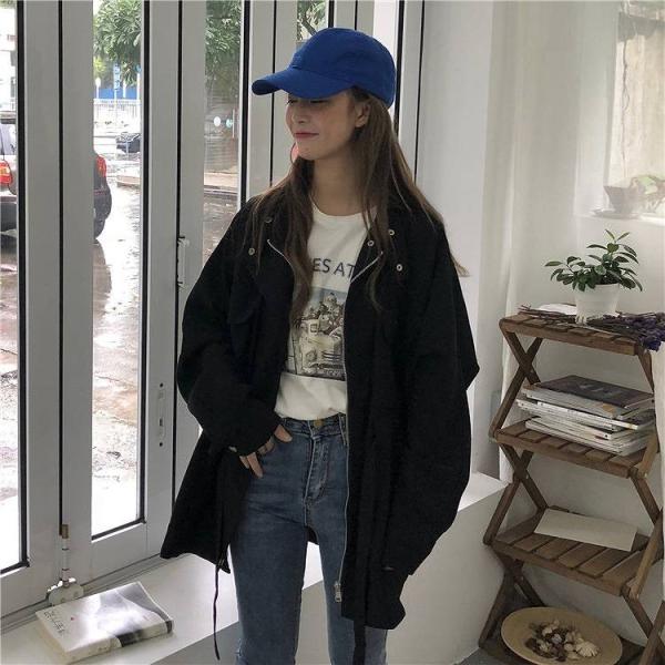 レディース　コート　ショート丈　腰紐　ジャケット　アウター　秋　冬　カジュアル　キュート　大人　可愛い　大人女子　フェミニン　きれいめ　エレガント　おしゃれ　お出かけ　お呼ばれ　デイリー　オフィス　ブラック　カーキ　フリーサイズ　送料無料