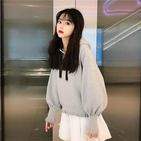 レディース　スウェット　パーカー　無地　シンプル　オーバーサイズ　ゆったり　プルオーバー　長袖　トレーナー　トップス　カジュアル　キュート　大人　可愛い　大人女子　フェミニン　おしゃれ　デイリー　普段着　ピンク　グレー　フリーサイズ　送料無料