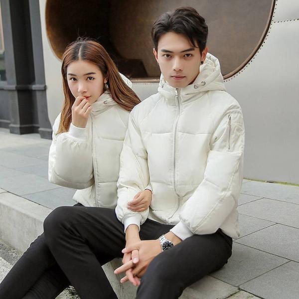 レディース　アウター　中綿　ジャケット　フード付き　長袖　ジップアップ　無地　カジュアル　大人可愛い　フェミニン　スポーツ　ジョギング　お出かけ　デイリー　ホワイト　ブラック　ピンク　イエロー　ライトグリーン　カーキ　グレー　M　L　XL　2XL　送料無料