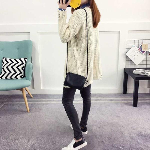 レディース　トップス　カーディガン　ロング　Vネック　長袖　ゆったり　無地　カジュアル　大人可愛い　オフィス　お出かけ　デート　デイリー　ホワイト　イエロー　ブラウン　ブラック　ワンサイズ　送料無料