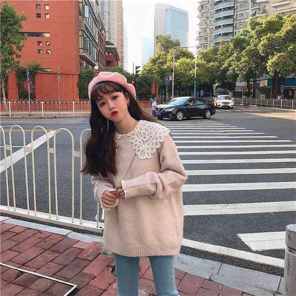 レディース　ニット　セーター　長袖　あったか　ゆったり　オーバーサイズ　プルオーバー　トップス　秋　冬　カジュアル　キュート　大人　可愛い　大人女子　フェミニン　おしゃれ　お出かけ　オフィス　デイリー　ピンク　ブラウン　フリーサイズ　送料無料