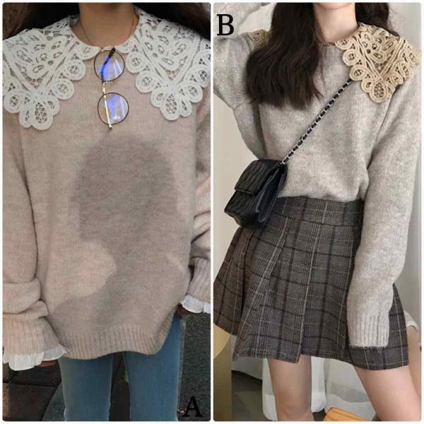 レディース　ニット　セーター　長袖　あったか　ゆったり　オーバーサイズ　プルオーバー　トップス　秋　冬　カジュアル　キュート　大人　可愛い　大人女子　フェミニン　おしゃれ　お出かけ　オフィス　デイリー　ピンク　ブラウン　フリーサイズ　送料無料