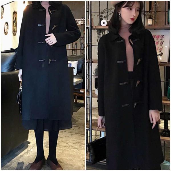 レディース　コート　トグル　ロング丈　アウター　ジャケット　秋　冬　カジュアル　キュート　大人　可愛い　大人女子　フェミニン　きれいめ　エレガント　おしゃれ　お出かけ　お呼ばれ　デイリー　オフィス　ブラック　ブラウン　フリーサイズ　送料無料