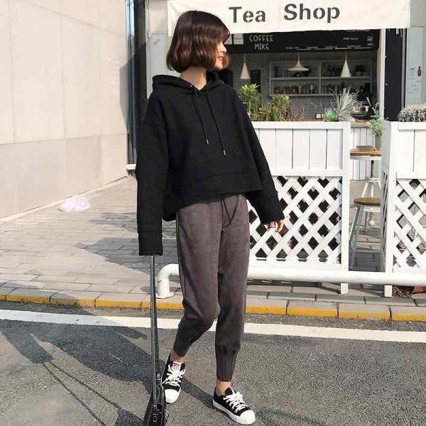 レディース　上下別売り　パーカー　ジョガーパンツ　フード付き　ウエストゴム　ゆったり　オーバーサイズ　長袖　カジュアル　キュート　可愛い　フェミニン　きれいめ　上品　エレガント　おしゃれ　お出かけ　ブラック　ピンク　グレー　フリーサイズ　送料無料