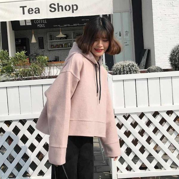 レディース　上下別売り　パーカー　ジョガーパンツ　フード付き　ウエストゴム　ゆったり　オーバーサイズ　長袖　カジュアル　キュート　可愛い　フェミニン　きれいめ　上品　エレガント　おしゃれ　お出かけ　ブラック　ピンク　グレー　フリーサイズ　送料無料