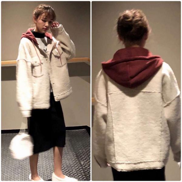 レディース　ジャケット　ボアジャケット　フード付き　アウター　コート　秋　冬　カジュアル　キュート　大人　可愛い　大人女子　フェミニン　きれいめ　エレガント　おしゃれ　お出かけ　デイリー　オフィス　ホワイト　ブラウン　フリーサイズ　送料無料