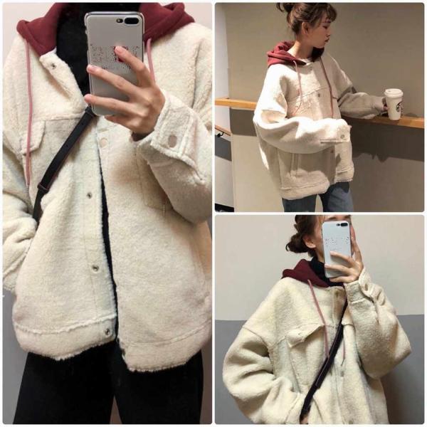 レディース　ジャケット　ボアジャケット　フード付き　アウター　コート　秋　冬　カジュアル　キュート　大人　可愛い　大人女子　フェミニン　きれいめ　エレガント　おしゃれ　お出かけ　デイリー　オフィス　ホワイト　ブラウン　フリーサイズ　送料無料