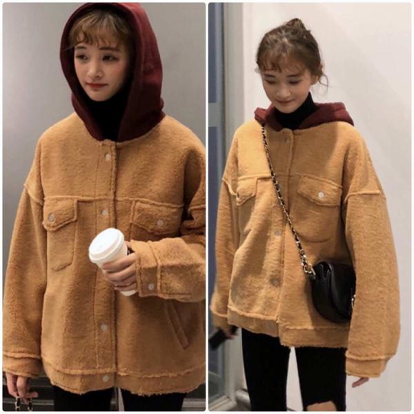 レディース　ジャケット　ボアジャケット　フード付き　アウター　コート　秋　冬　カジュアル　キュート　大人　可愛い　大人女子　フェミニン　きれいめ　エレガント　おしゃれ　お出かけ　デイリー　オフィス　ホワイト　ブラウン　フリーサイズ　送料無料