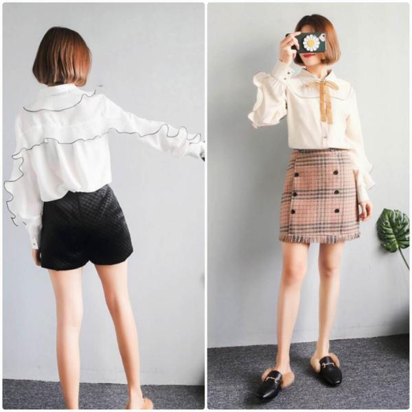 レディース　シフォン　ブラウス　フレア　リボン　無地　シャツ　長袖　トップス　カジュアル　キュート　大人　可愛い　フェミニン　おしゃれ　お出かけ　デイリー　普段着　ホワイト　ベージュ　ブラック　フリーサイズ　ワンサイズ　送料無料