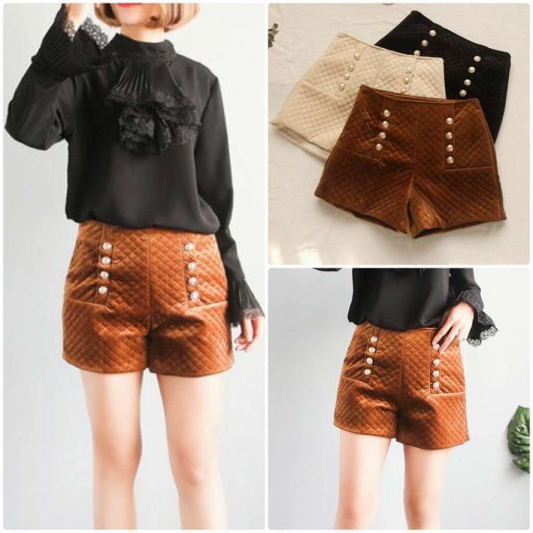 レディース　ショートパンツ　キルティング　ショーツ　ボトムス　カジュアル　キュート　可愛い　フェミニン　きれいめ　おしゃれ　お出かけ　デイリー　普段着　ベージュ　ブラウン　ブラック　S　M　L　サイズ　送料無料