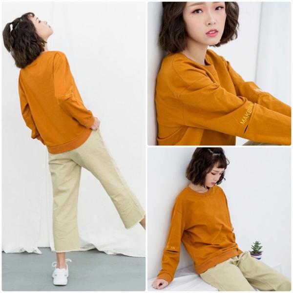 レディース　スウェット　ゆったり　トレーナー　クルーネック　長袖　トップス　カジュアル　キュート　大人　可愛い　フェミニン　おしゃれ　お出かけ　デイリー　普段着　ホワイト　ブラウン　フリーサイズ　ワンサイズ　送料無料