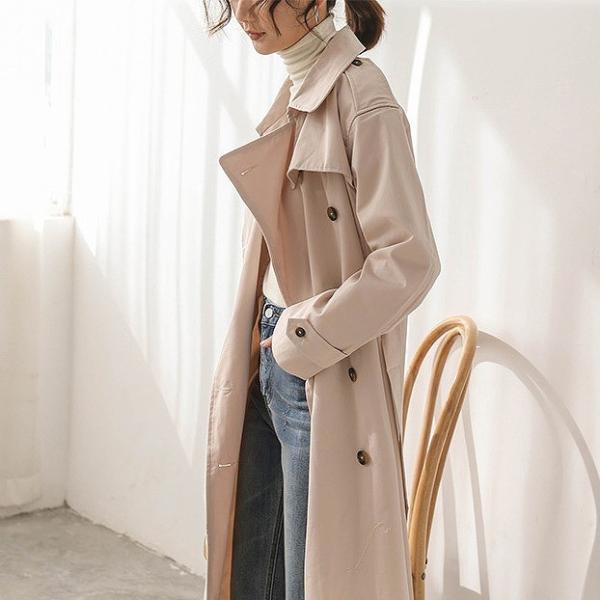 レディース　トレンチコート　ジャケット　アウター　カジュアル　長袖　キュート　大人　可愛い　フェミニン　きれいめ　エレガント　おしゃれ　お出かけ　お呼ばれ　デイリー　オフィス　普段着　ピンク　フリーサイズ　ワンサイズ　送料無料