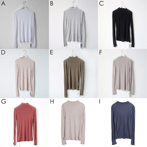 レディース　ロングTシャツ　春　ロンT　長袖　ハイネック　トップス　カジュアル　キュート　大人　可愛い　フェミニン　おしゃれ　お出かけ　普段着　デイリー　ホワイト　グレー　ブラック　カーキ　ベージュ　フリーサイズ　ワンサイズ　送料無料