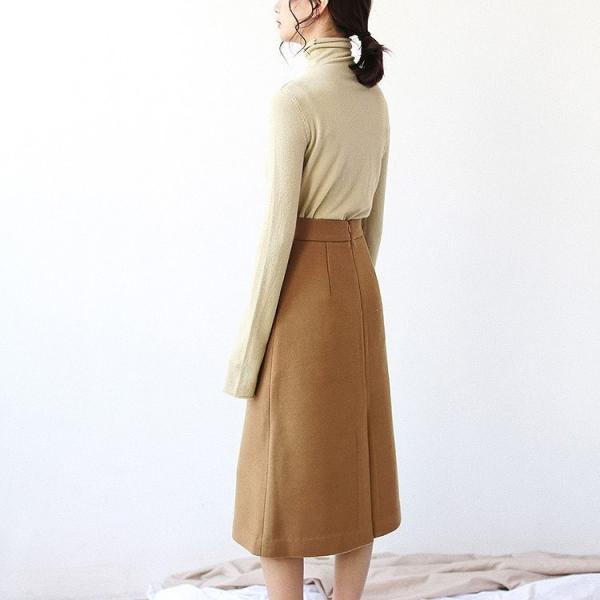 レディース　スカート　ミディ丈　ハイウエスト　ボトムス　カジュアル　キュート　可愛い　フェミニン　きれいめ　エレガント　上品　おしゃれ　お出かけ　オフィス　デイリー　普段着　ライトブラウン　ブラウン　ピンク　S　M　サイズ　送料無料